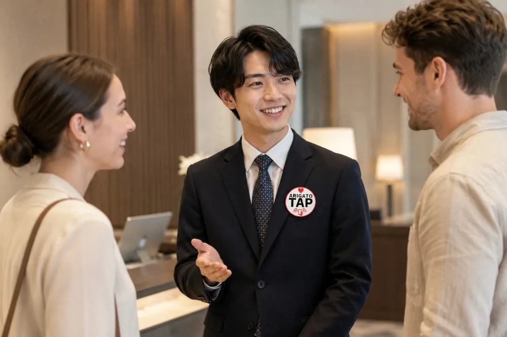 ホテルでの接客シーン